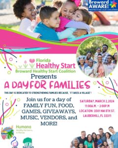 A Day for Flyer for A Day for Families Event on March 2